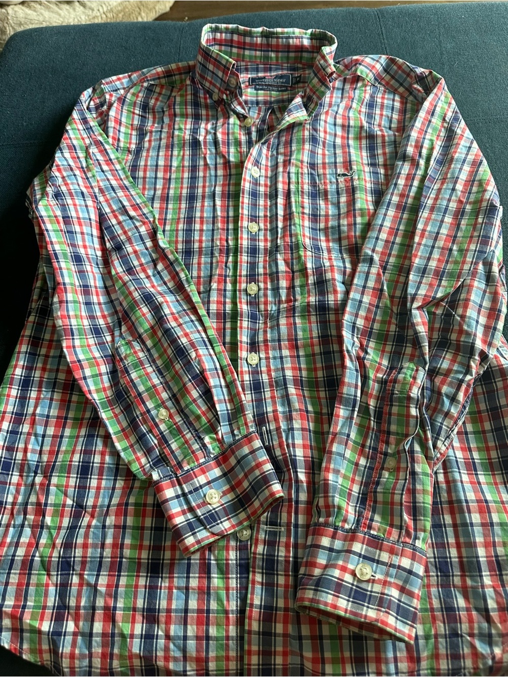 Vineyard Vines Men's Plaid Button-Down Shirt - Red, Green, Blue